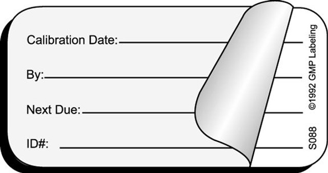 Equipment Calibration Status Label