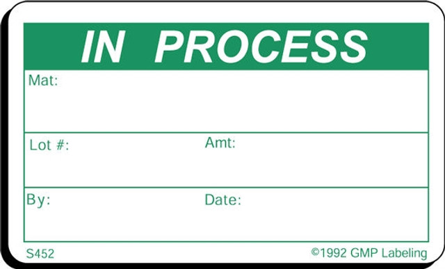 In Process Compliance Label