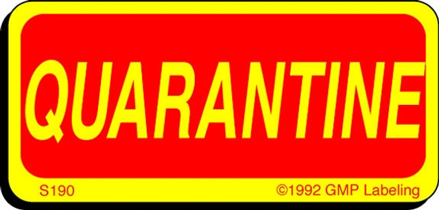 Quarantine Compliance Label